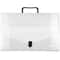 JAM Paper Clear Grid 10" x 15" Plastic Portfolio Briefcase